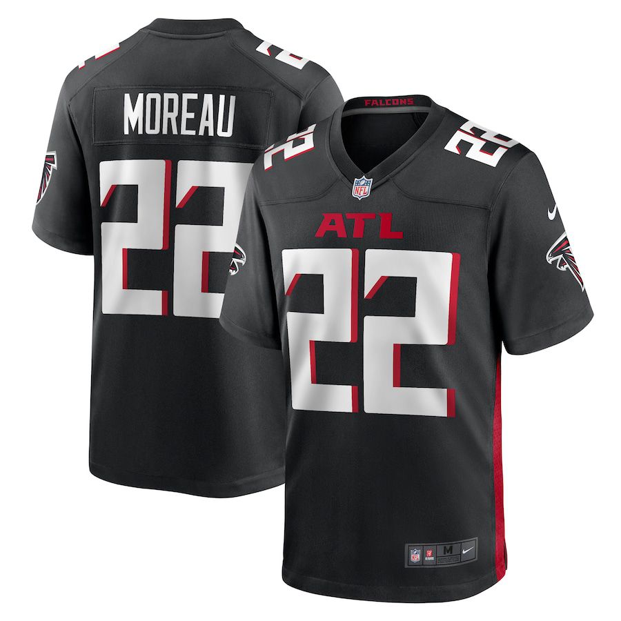 Men Atlanta Falcons 22 Fabian Moreau Nike Black Game Player NFL Jersey